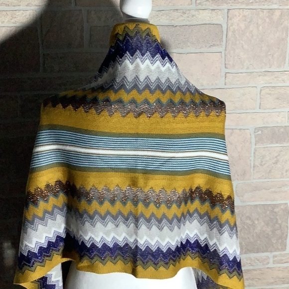 Missoni NEW - wide long lightweight chevron scarf or wrap - 40% wool and blends - Picture 2 of 7